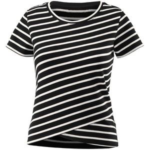 NEW CAbI Gracie Black & White Crop Top Size S